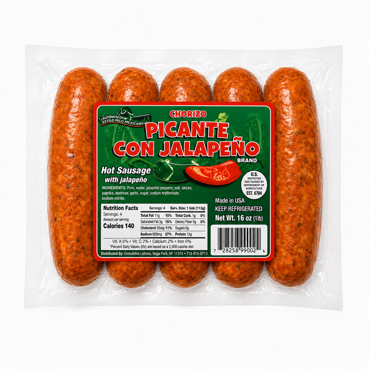 Chorizo Picante con Jalapeño
