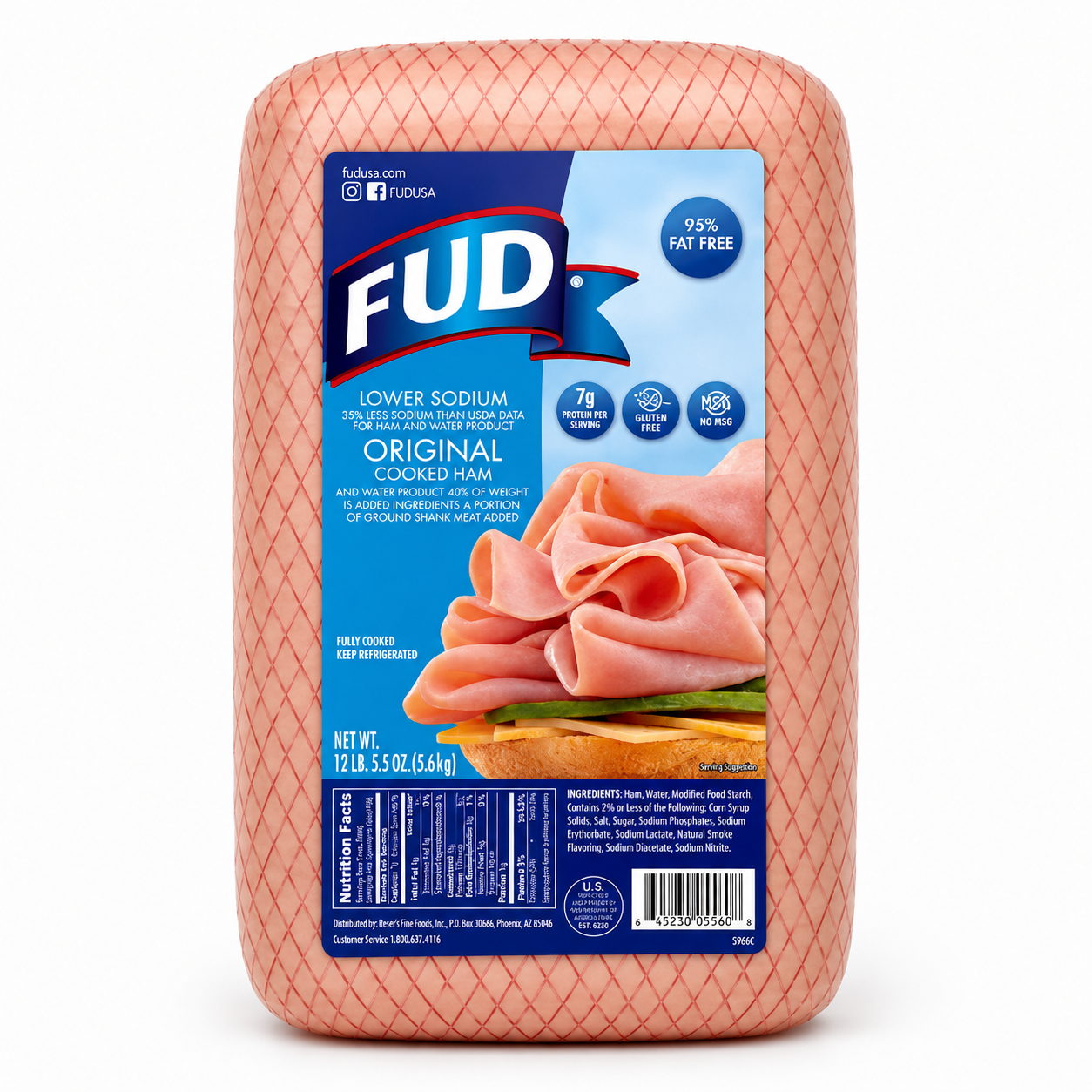 FUD Original Cooked Ham Low Sodium