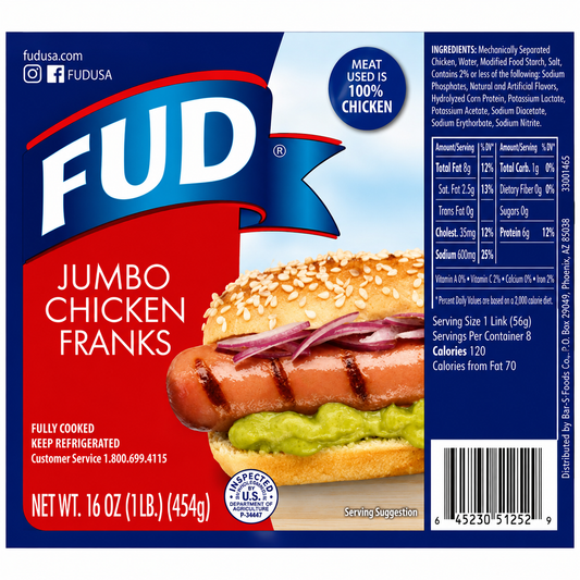 FUD Chicken Jumbo Franks